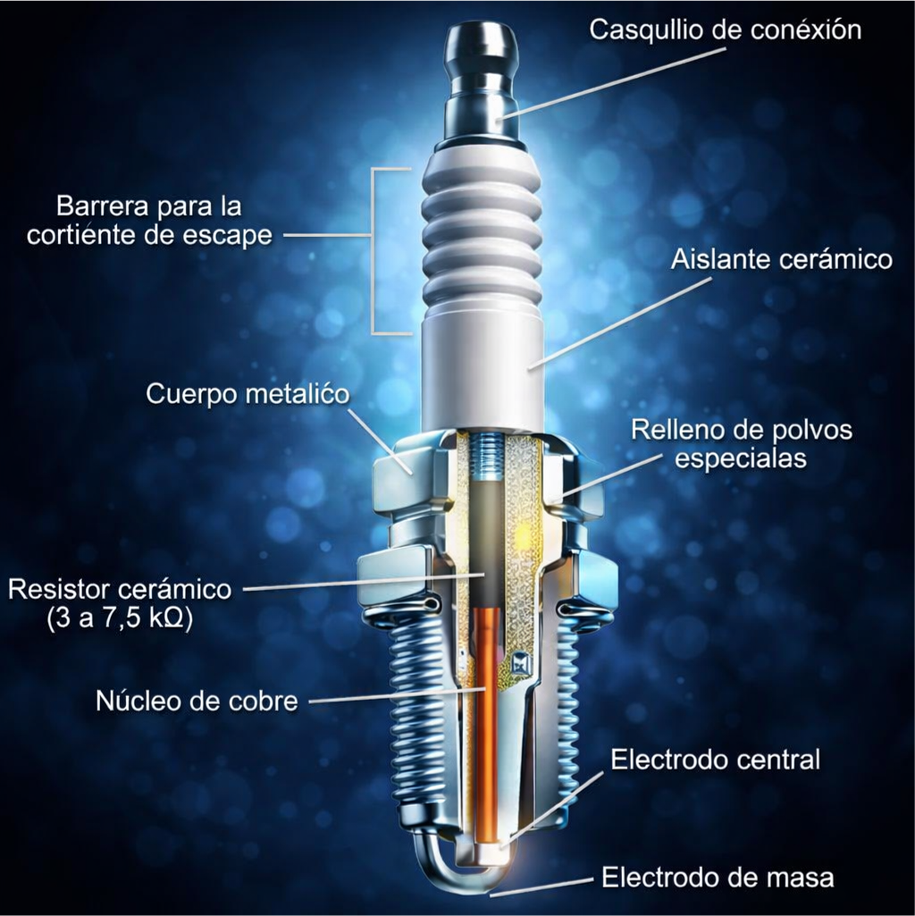 Bujía NGK CR6HSA Con Supresión De Interferencias – Calidad Original Para Un Rendimiento óptimo