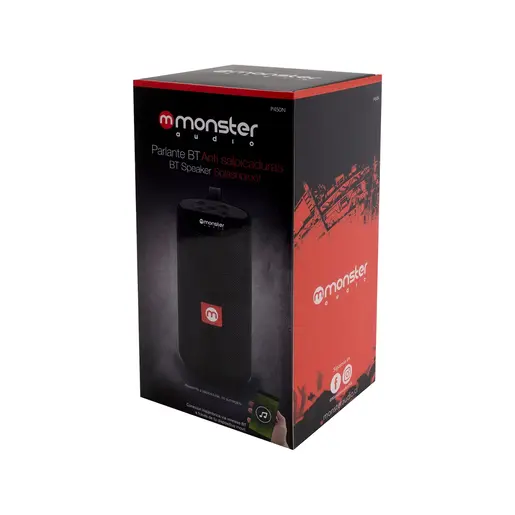 Parlante Monster Bluetooth Antisalpicadura Negro 10W con Micrófono Integrado
