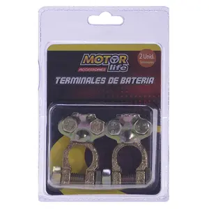 Set De 2 Terminales De Batería MOTORLIFE Bronce