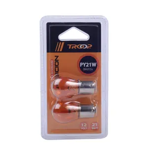 Set de Ampolletas Estándar PY21w de 12v y 21w Base BAU15s