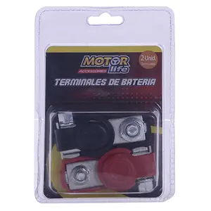 Set De 2 Terminales De Batería MOTORLIFE Con Protección