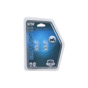 Set de Ampolletas de Moto Extra Light W3w T10 de 12v y 3w Base W2,1x9,5d