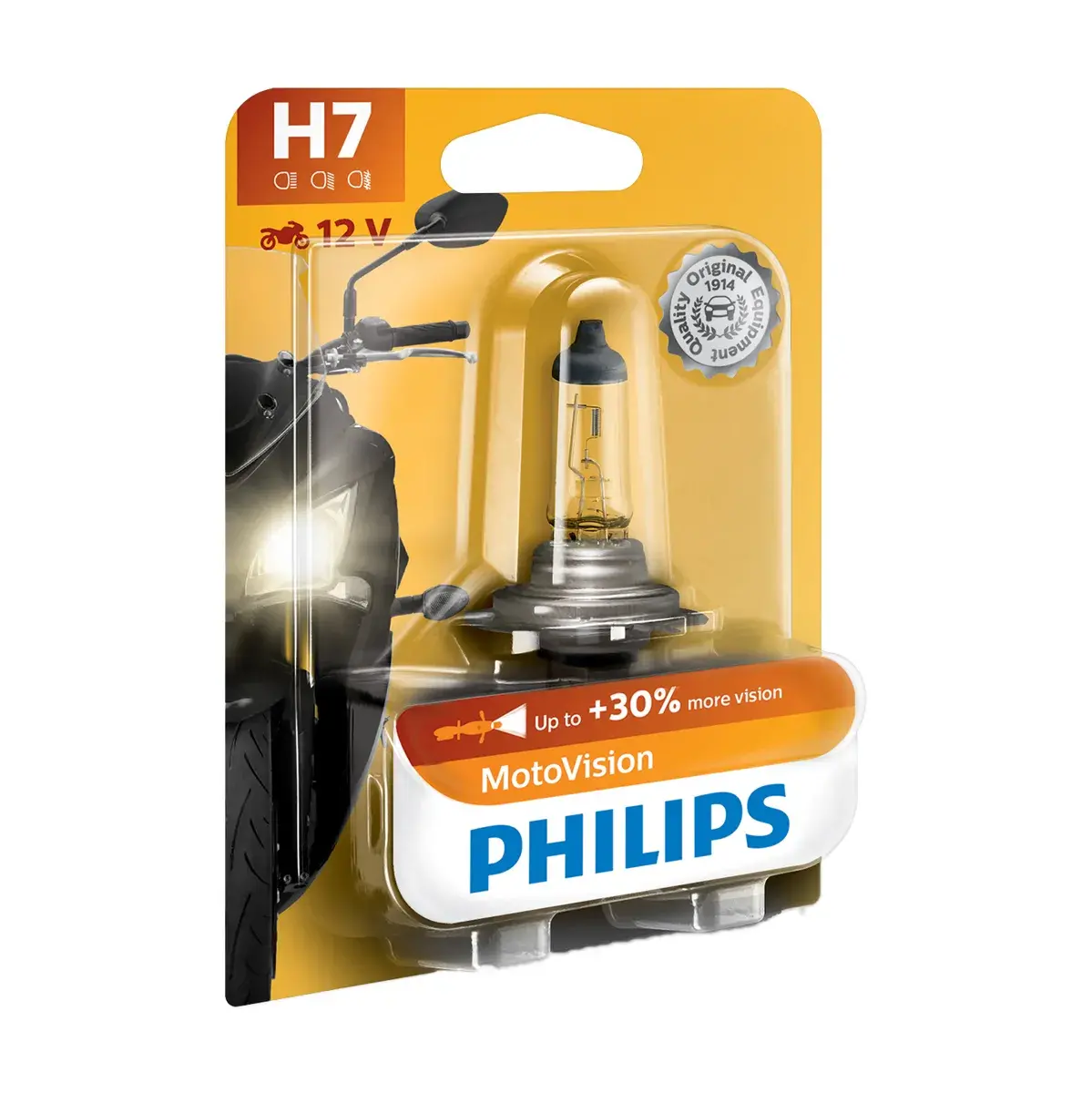 Bombilla Philips MOTOVISION H7 12V 55W PX26D - Iluminación 