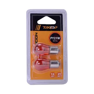 Set de Ampolletas Estándar PY21w de 12v y 21w Base BA15s